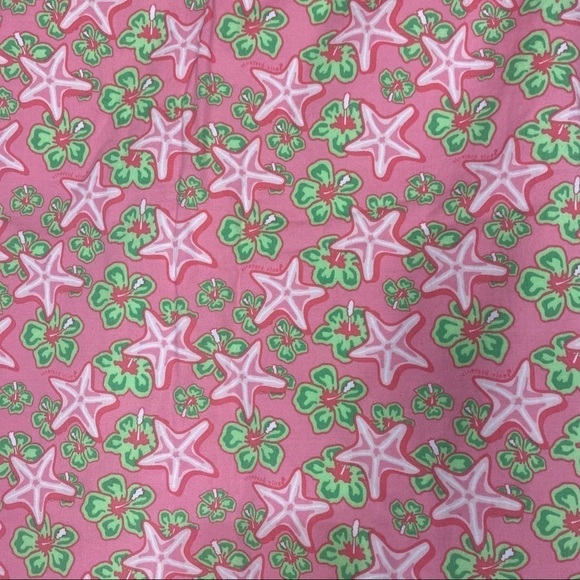 Vineyard vines pink green starfish hibiscus floral mini skirt size 4 small - Picture 3 of 6